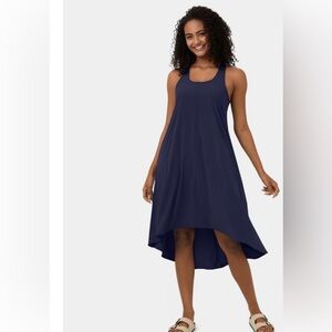 Halara Breezeful Racerback Side Pocket High Low Flowy Midi Casual Dress